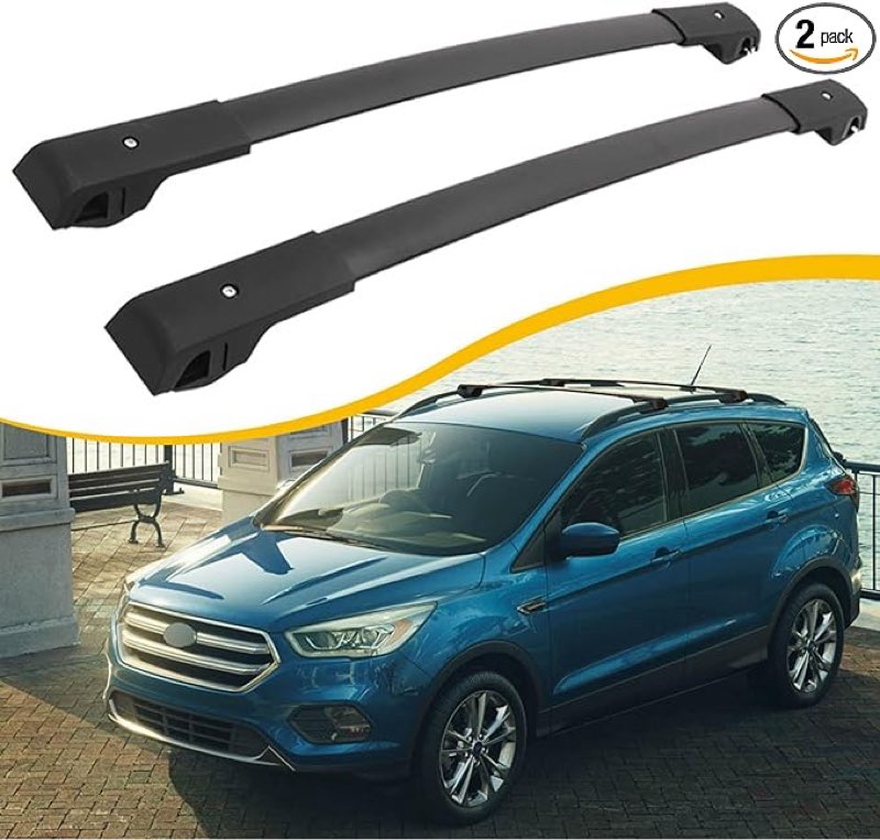 Roof Racks Rail Cross Bars Rail Fit for Ford Kuga Escape 2013 2014 2015 2016 2017 2018 2019 Aluminum