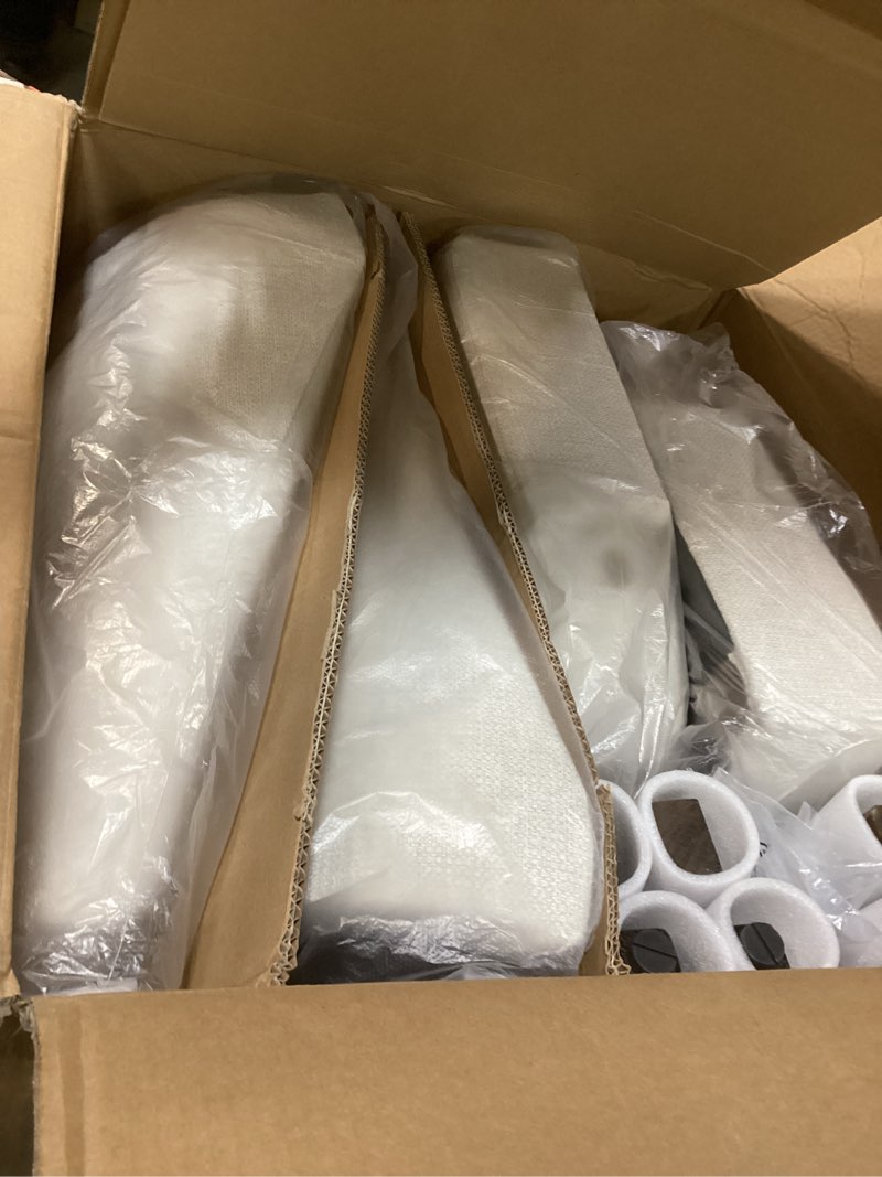 Condition photo showing Good Condition for COLAMY Upholstered Dining Chairs Set of 2 Mid Century Modern Kitchen Chairs with Back, Farmhouse Fabric Side Dining Room Chairs with Wood Legs for Dining Room Restaurant, Beige Upholstered Dining Chairs Beige Set of2