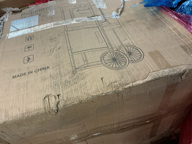 Condition photo showing Good Condition for Popcorn Machine with Cart,10 Oz Kettle Makes Up to 64 Cups, Vintage Movie Theater Commercial Popcorn Machine with Interior Light Red