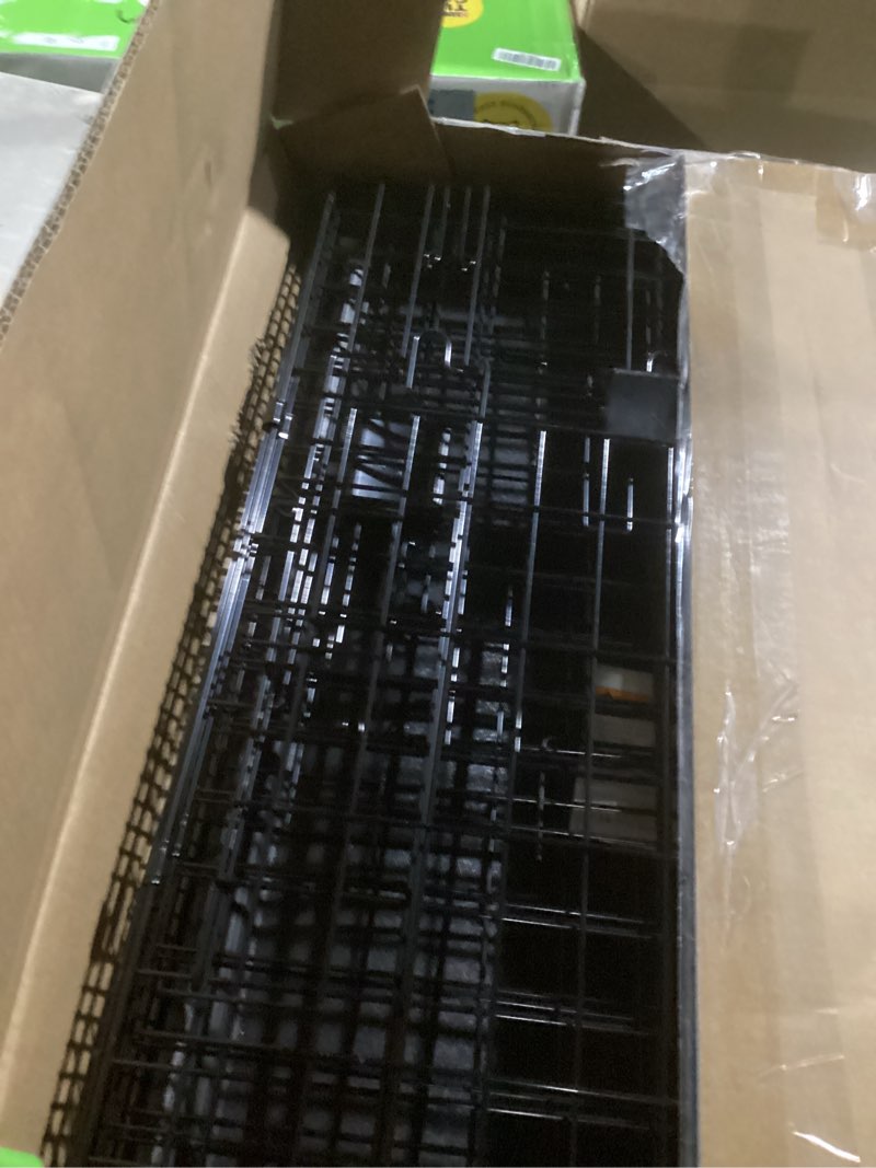 Condition photo showing Good Condition for Amazon Basics Durable,Foldable Metal Wire Dog Crate with Tray, Double Door, 30 x 19 x 21 in, Black 30.0"L x 19.0"W x 21.0"H Double Door w/ Divider