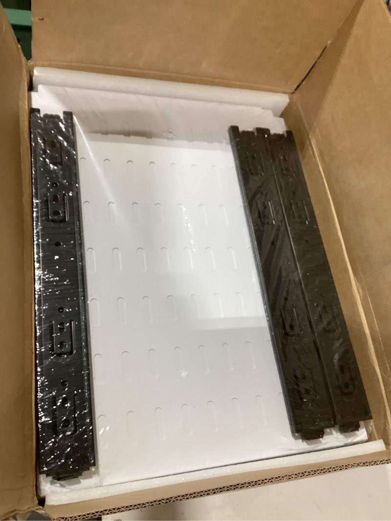 Condition photo showing New/Like New for 2 Pack Pull Out Cabinet Organizer Expandable Width(13"-21") and Depth(17"-24"), Slide Out Drawers With Raising Pad for Framed Cabinets, No Drill Roll Out Shelves for kitchen, Bathroom, White White 13"-21"W x 17"-24"D(2Pack)