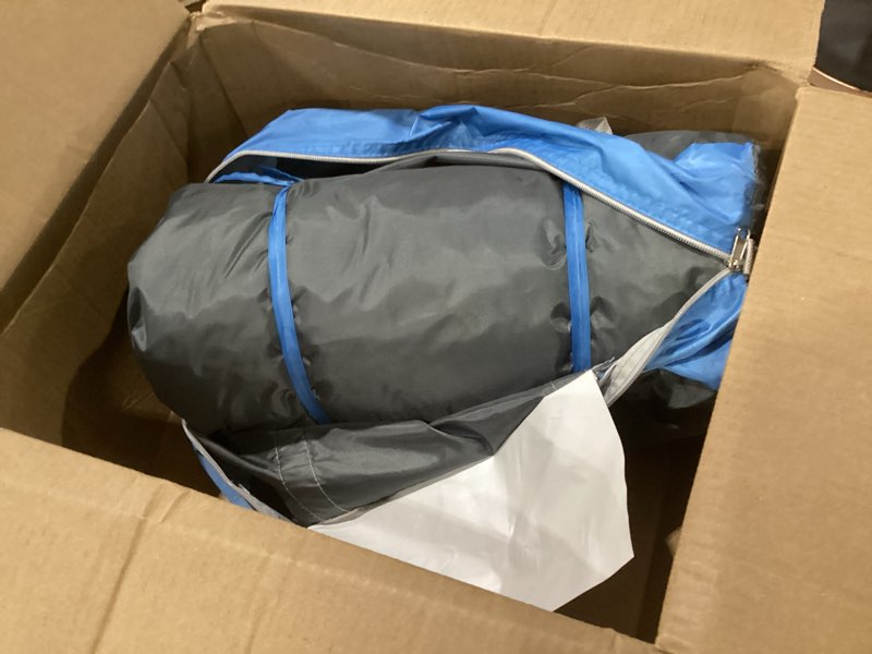 Condition photo showing As Is for gorich beach tent sun shelter for 3/4/6/8/10 person with upf 50? uv protection, lightweight & easy setup beach shade canopy, portable beach shade tent beach cabana blue 3 person