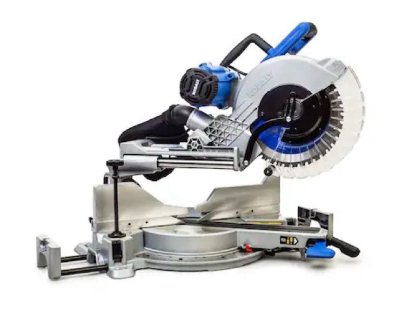 kobalt compact 12-in 15-amp dual bevel sliding compound corded miter saw