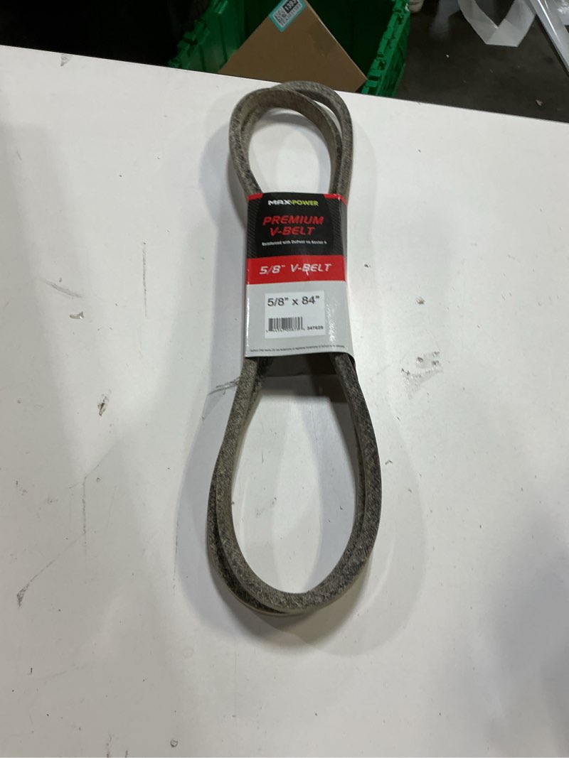Condition photo showing New/Like New for Maxpower 347629 Premium Belt Reinforced with Kevlar Fiber Cords, 5/8" x 84"