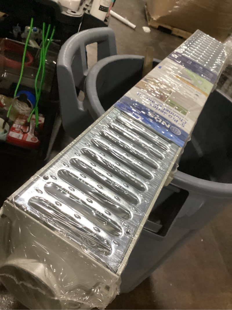 Condition photo showing Good Condition for nds 5-in pro series channel drain kit, galvanized steel grates