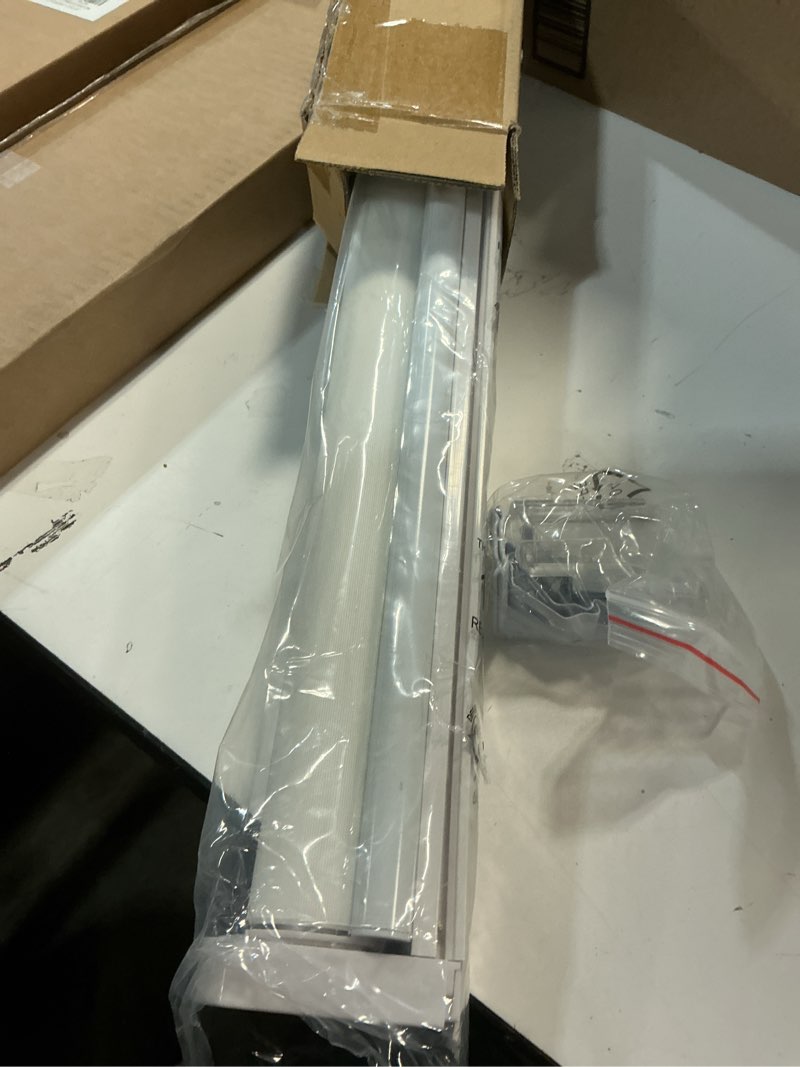 Condition photo showing Good Condition for LazBlinds No Tools No Drill Cordless Roller Shades, Light Filtering Window Sheer Shades Transparent UV Protection Roll Up Blinds for Windows, 21'' W x 72'' H, White White Sheer 21'' W x 72'' H