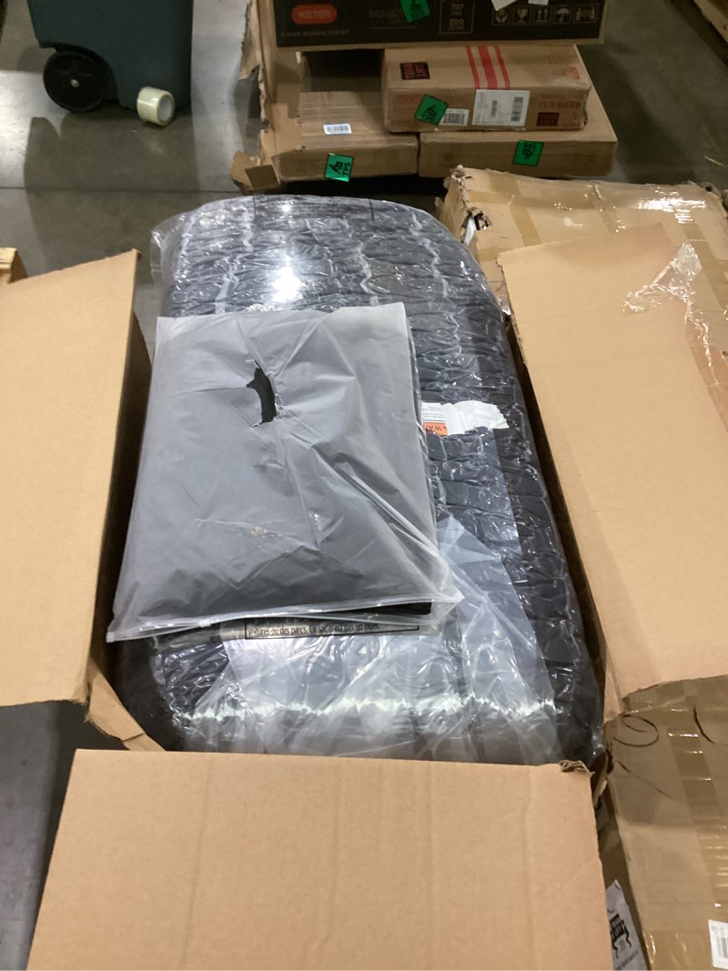 Condition photo showing New/Like New for big joe fuf 8ft giant foam bean bag chair, oversized couch with removable cover for kids, teens, adults, onyx lenox, 8 foot onyx 8 foot