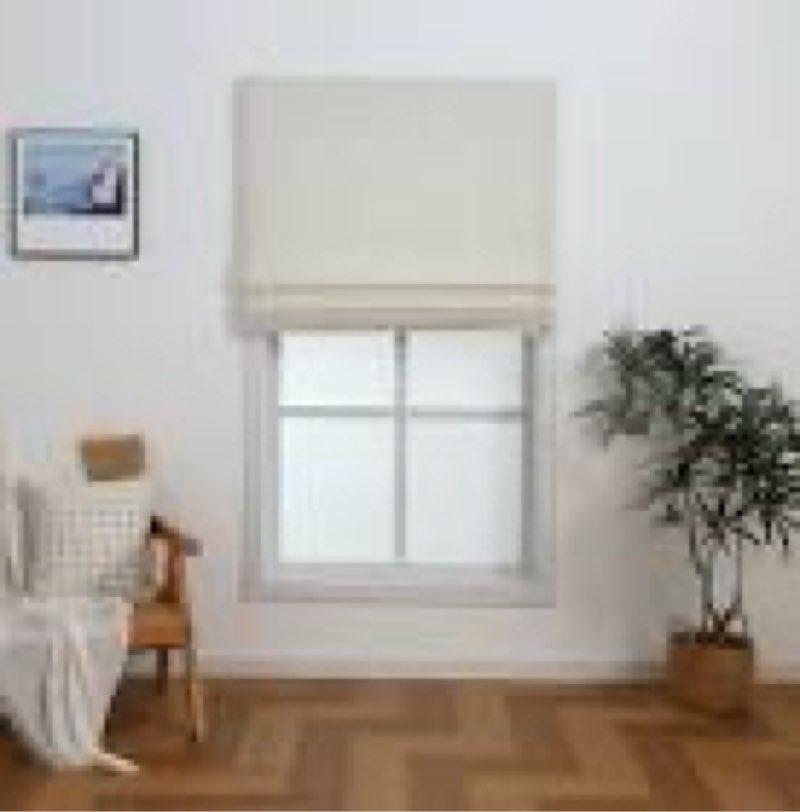 everyday celebration linen blend cordless roman blinds – light filtering pull down window treatment 
