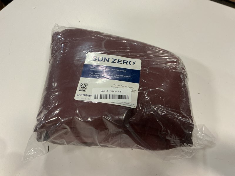 Condition photo showing Good Condition for Sun Zero Soho 2-Pack Energy Saving Noise Reducing Blackout Grommet Curtain Panel Pair, 54" x 63, Merlot Red 2 Merlot Red 54"W x 63"L (Pack of 2)