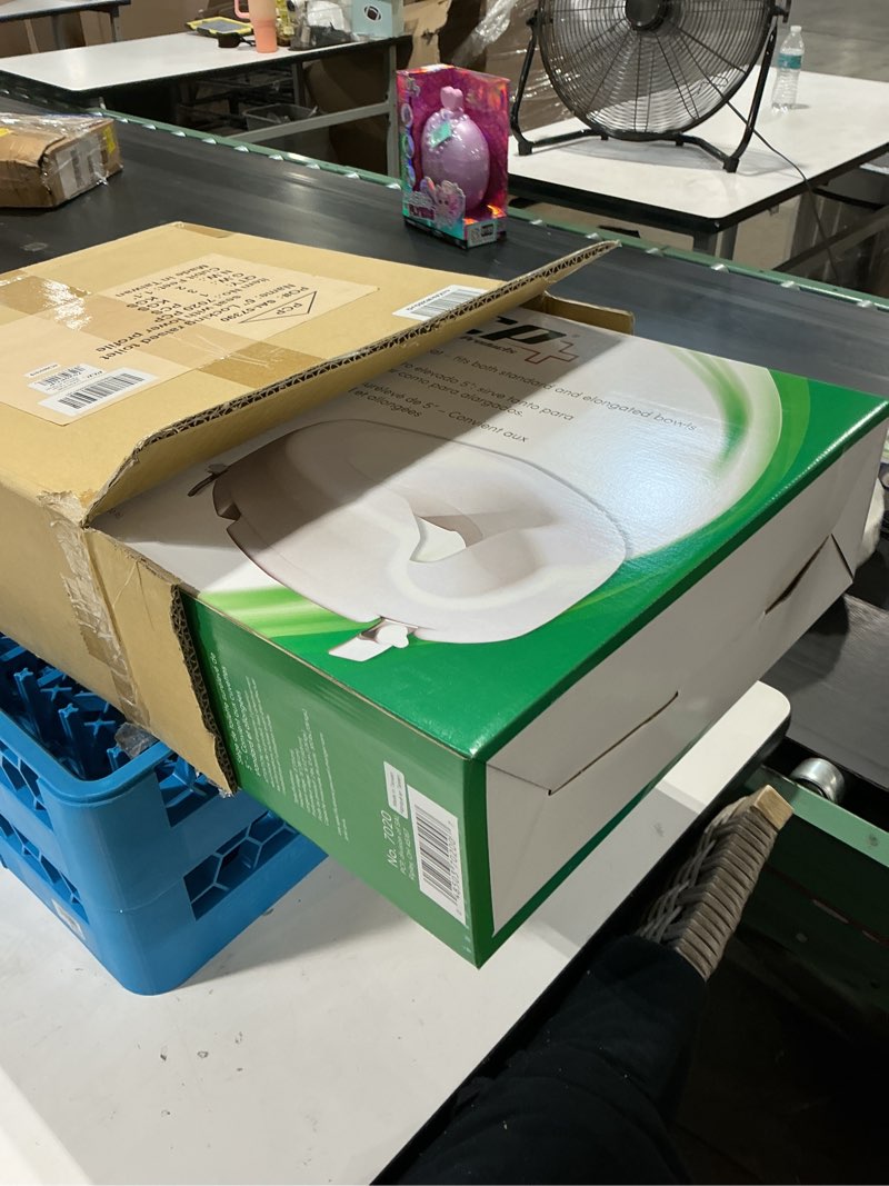 Condition photo showing Good Condition for pcp 5" elevated toilet seat, universal fit, tall profile rise height lift, tightening stability lock, portable bath safety commode support