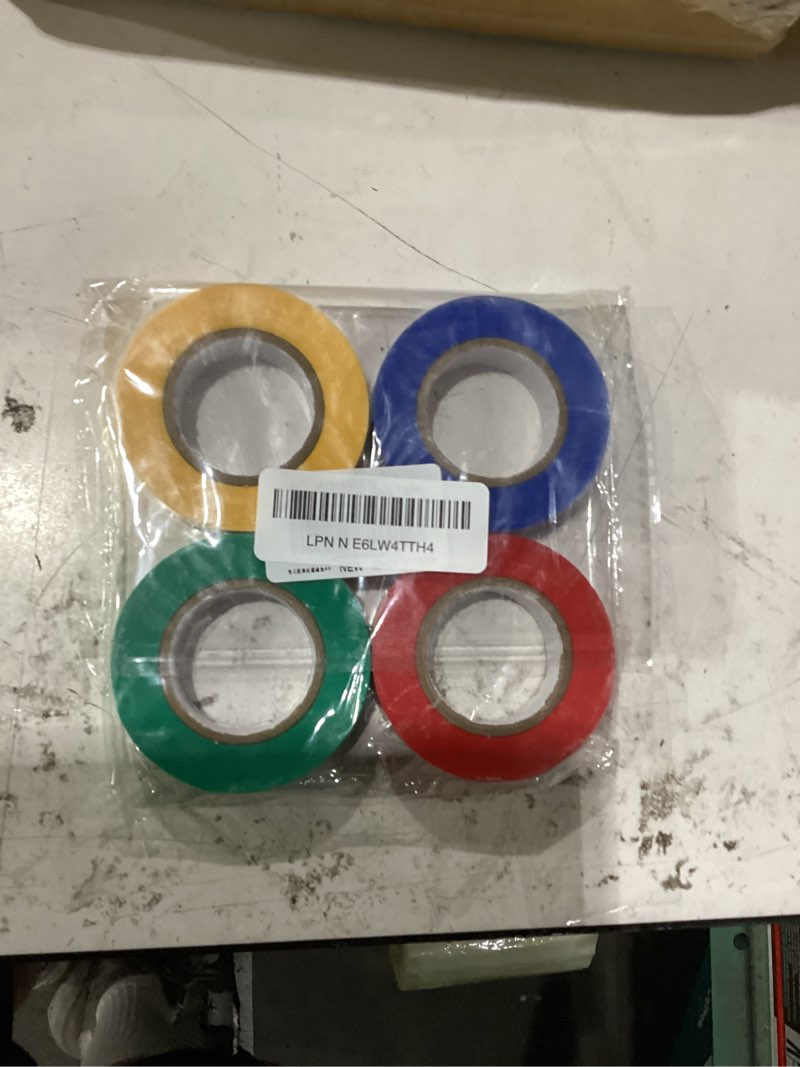 Condition photo showing New/Like New for color guard tape 4 pack pvc electrical glue tape, 66 feet 0.7 inch insulation tape (red, blue, green, yellow)