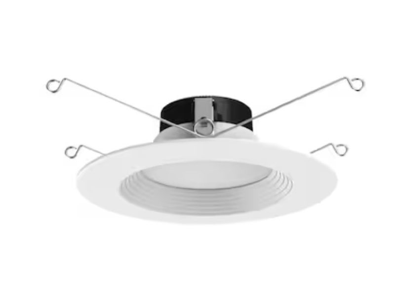Utilitech White 6-in 1250 -Lumens Switchable white Round Dimmable LED Wet rated Recessed Downlight