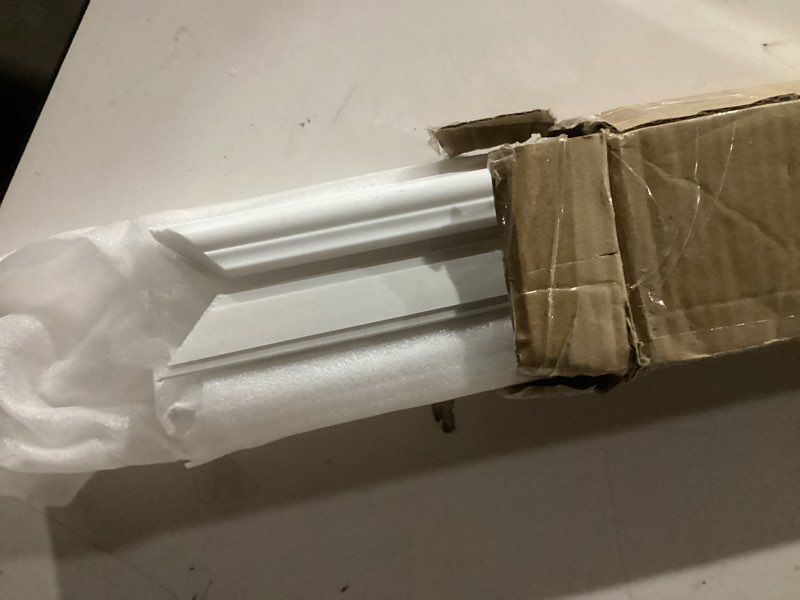 Condition photo showing As Is for 1 Set Peel and Stick Door Moulding Kit 3-Layer Premade Door Panels Molding Trim Self Adhesive 3D Trim for Mirror Window Frame Decor (Top 9"x10" Middle 9"x24.8" and Bottom 9" X 24.8") Top 9"x10" Middle 9"x24.8" and Bottom 9" X 24.8" 1