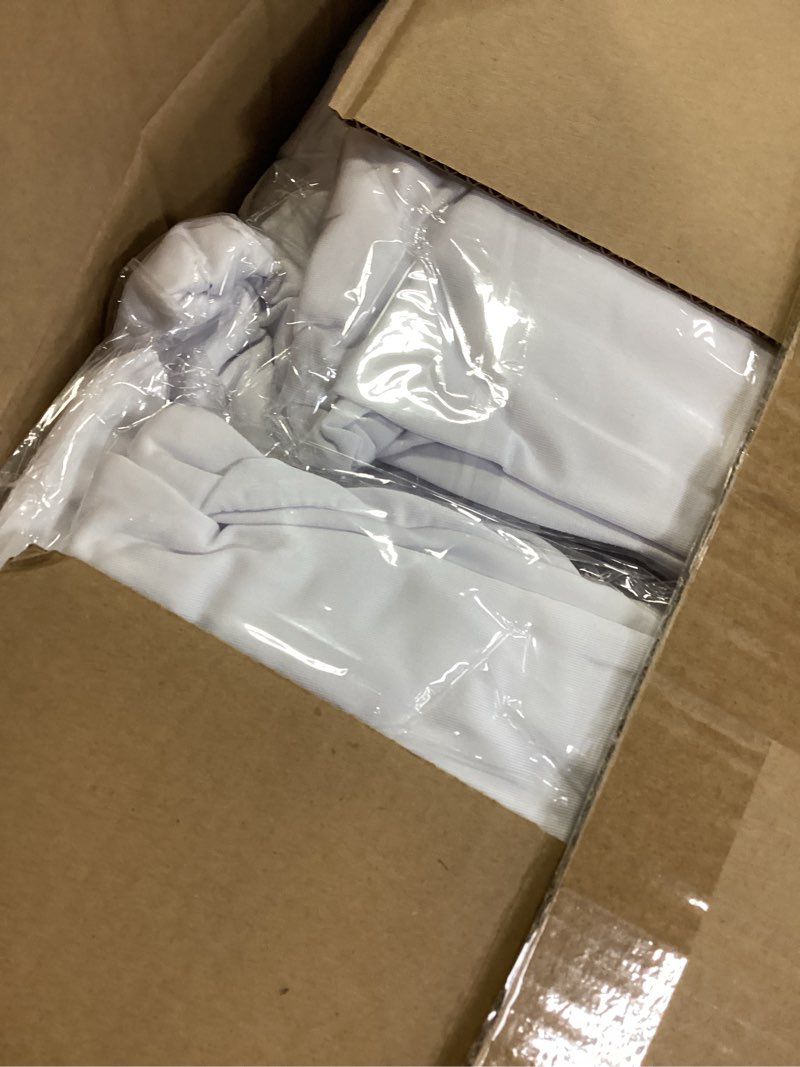 Condition photo showing New/Like New for supero waterproof spandex chair cover 25pcs, stretch dining chair covers, polyester outdoor chair covers, protector stretch chair cover for party universal, banquet, wedding event, hotel(white) white 1
