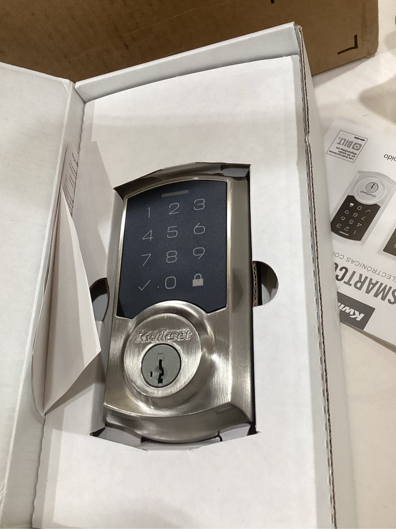 Condition photo showing Good Condition for kwikset smartcode 270 keyless entry electronic touchpad deadbolt door lock with auto-lock, custom user codes, advanced security in satin nickel traditional