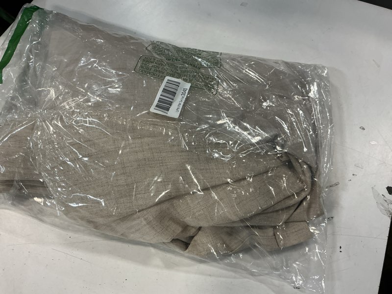 Condition photo showing Good Condition for Warm Beige Flax Linen Memory Trained Pinch Pleated Sheer Curtains 90 Inches Long for Bedroom, Rustic Country Dark Taupe Light Filtering for Office Sunroom Large Window Drapes Thick Burlap 2 Panels Set Warm Beige 40"W x 90"L (Pack of 2)