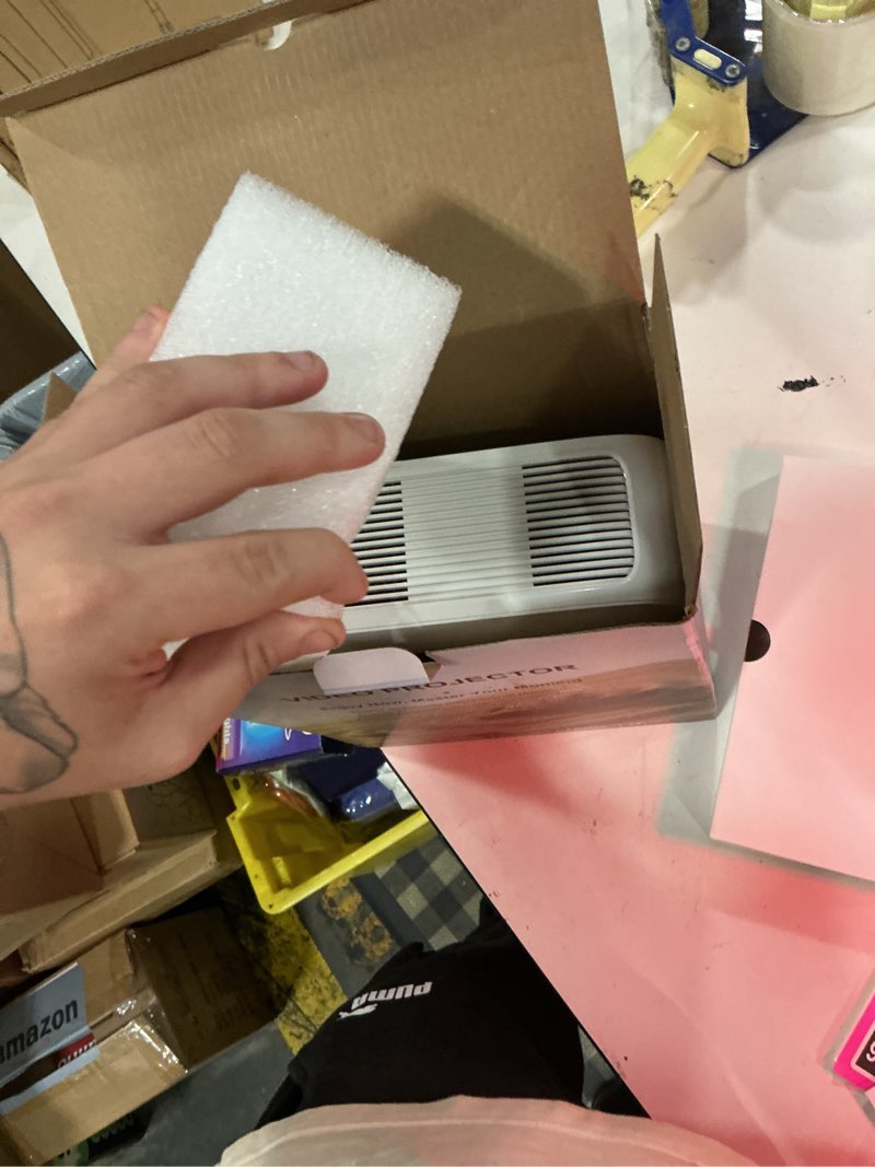 Condition photo showing Good Condition for happrun 1500 ansi lumens outdoor projector with built-in streaming apps, 4k decoding resolution, auto focus, dolby audio, smart projector with wifi 6 and bluetooth 5.2, indoor home theater white