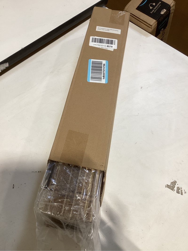Condition photo showing New/Like New for lazblinds no tools no drill cordless bamboo roman shades, light filtering window treatment, roll up bamboo blinds for windows 20'' w x 64'' h, natural 306 light filtering-natural306 20" w x 64" h