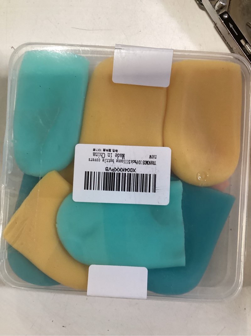 Condition photo showing Good Condition for silicone bottle covers travel essentials for women men, beach vacation essentials, travel size toiletries accessories, cruise ship essentials 2025, must haves, leak proofing 10 pack