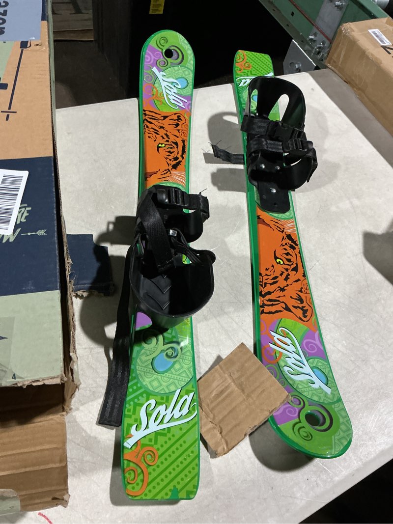 Condition photo showing As Is for SOLA Kid's Snow Skis & Poles Winter Sports Beginner W/ Bindings (Only 2 pieces)