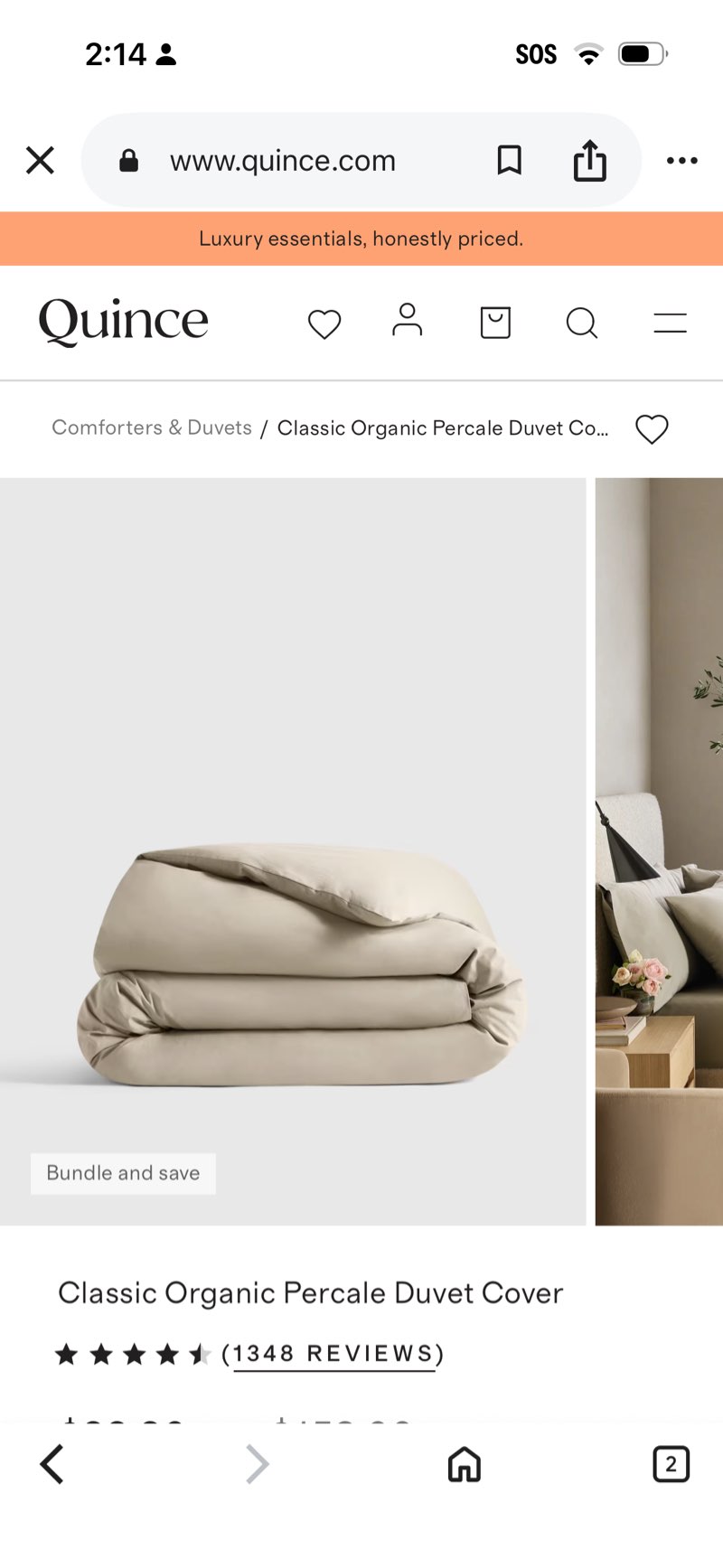 classic organic percale duvet cover king