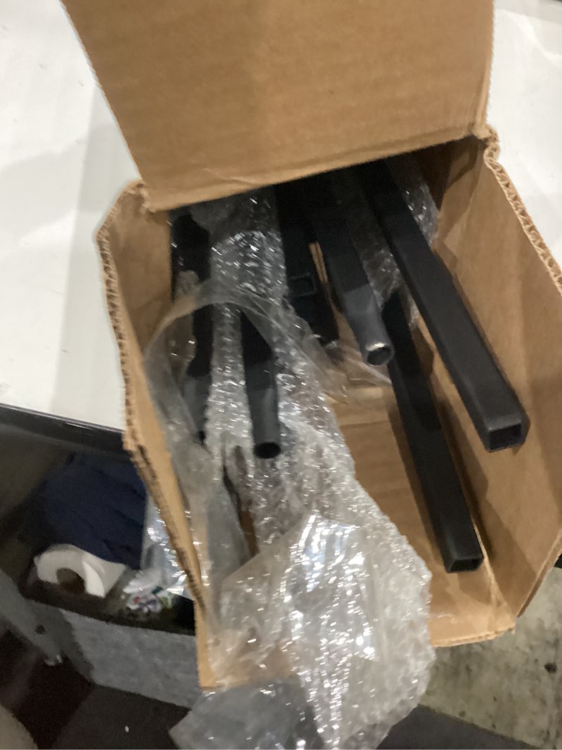 Condition photo showing Good Condition for s01- wrought iron balusters – set of 10 hollow plain bar balusters - decorative metal balusters for decks – spiral stair railing - 1/2-inch iron spindles – satin black metal railing 10 pack plain bar