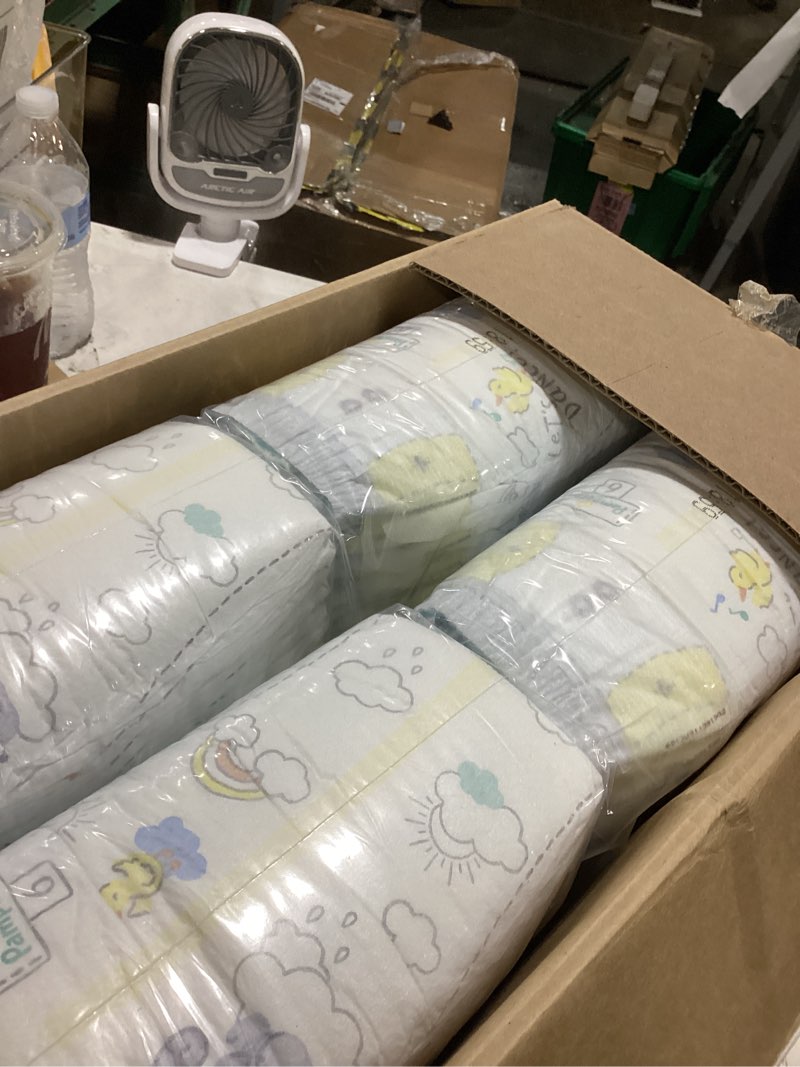 Condition photo showing As Is for pampers swaddlers diapers, size 6 (23-44 lbs), 108 count, absorbent, keeps baby dry and comfortable, skin safe disposable baby diaper (packaging may vary) size 6 108