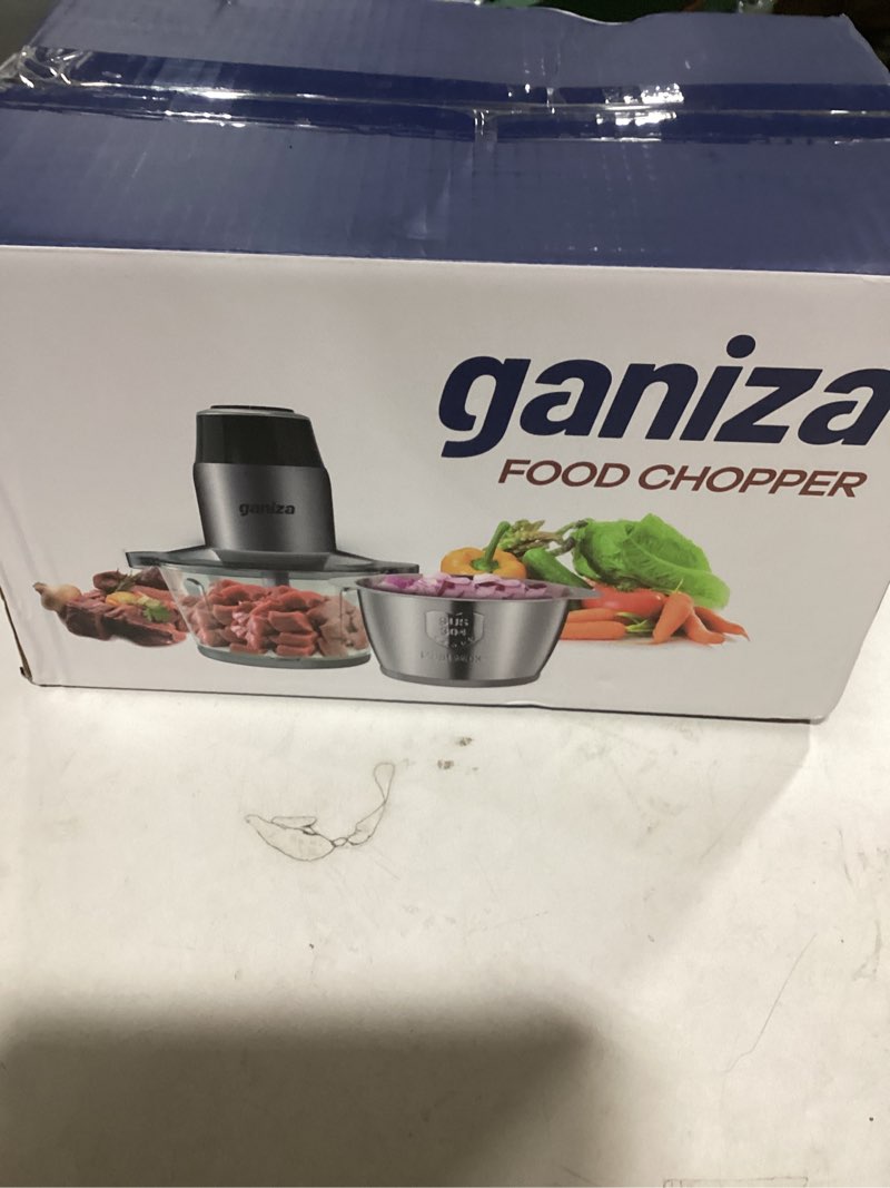 GANIZA Food Processors, Electric Food Chopper with Meat Grinder & Vegetable Chopper - 2 Bowls (8 Cup