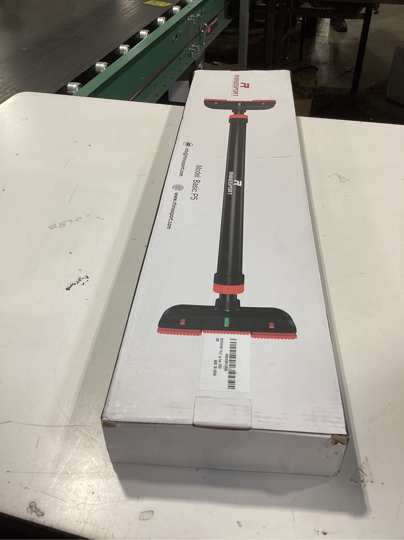 Condition photo showing New/Like New for rhinosport door pull up bar doorway chin up bar from 69-92 cm (27.1in-36.2in) workout equipment for home gym upper body workout non-slip red