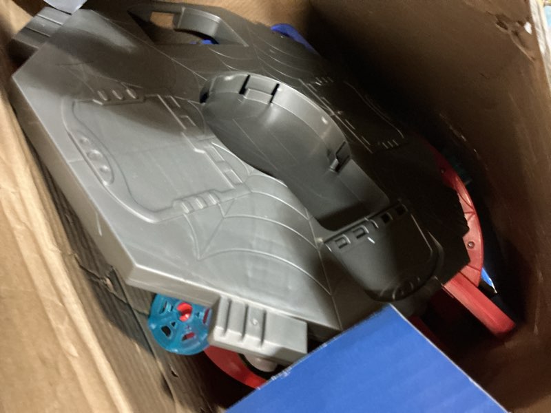 Condition photo showing As Is for spidey and his amazing friends web-spinners web-quarters, kids playset with action figure, vehicle, and accessories, marvel super hero toys, ages 3 and up, large