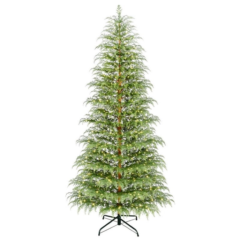 christmas tree - christmas decorations - 9 ft pre-lit twinkle artificial christmas cypress tree with