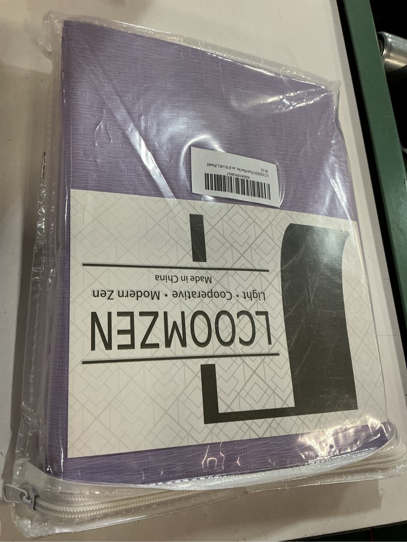 Condition photo showing New/Like New for pinch pleated sheer curtains 84 inch length semi voile sheer curtains for bedroom living room pinch pleated soft touch light filtering drapes(light purple, 42 w x 84 l, 2 panels) pastel lilac 42"w x 84"l (pack of 2)