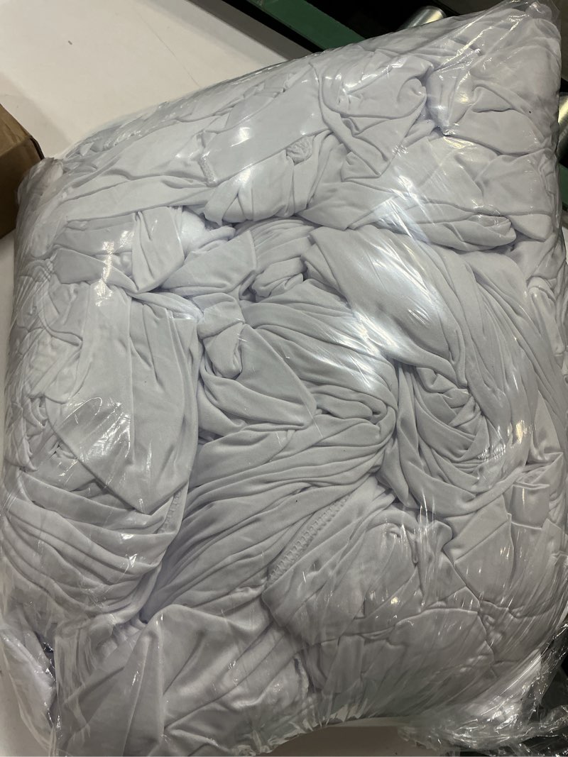 Condition photo showing As Is for 40 ft x 10 ft Wrinkle Free White Backdrop Curtain for Wedding Parties, Polyester Photo Backdrop Drapes for Baby Shower Birthday Party Backdrop Stand, Bulk Thick Background Curtains, 5x10FT 8 Panels White 5'(W) x 10'(H), 8 panels