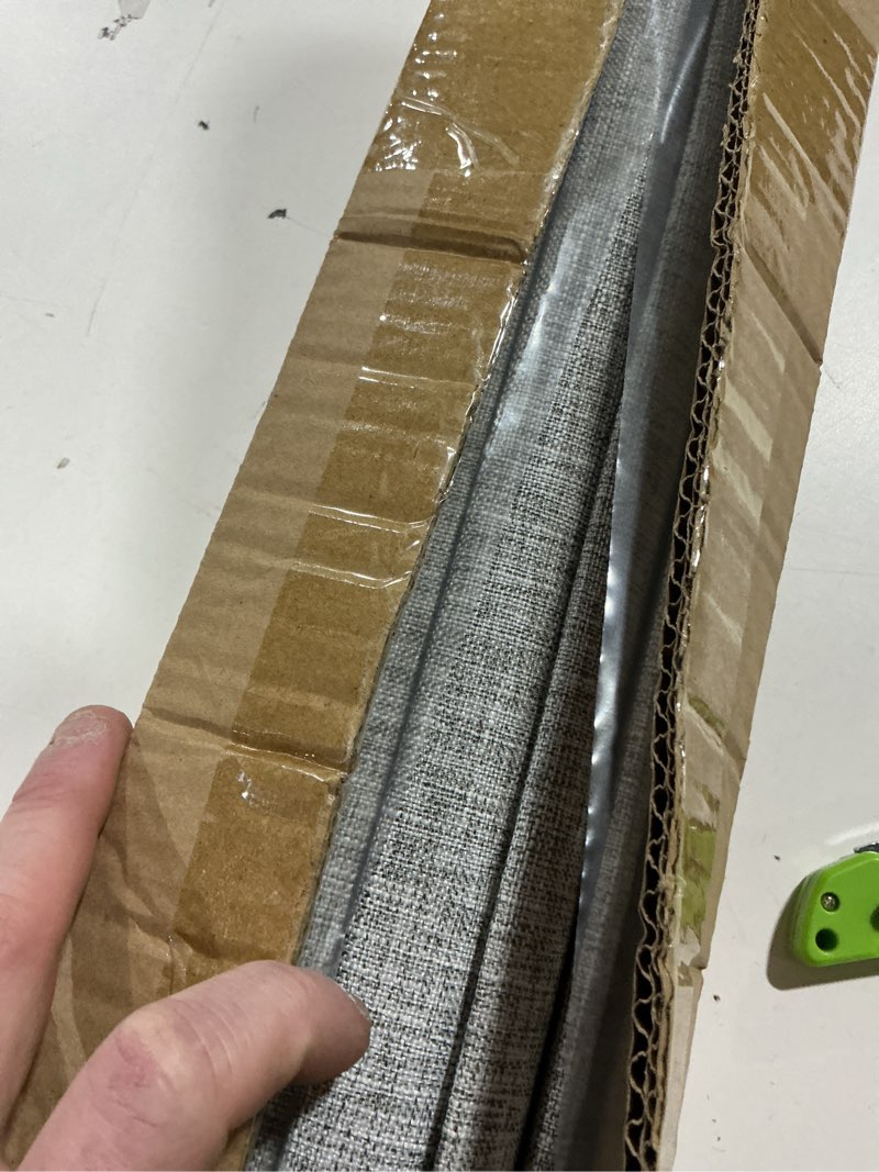 Condition photo showing Good Condition for LazBlinds No Tools No Drill Cordless Roman Shades for Windows, Blackout Thermal Insulated UV Blocking Window Blinds, Lightweight Fabric Blinds for Indoor Windows, 24" W x 60" H, Blackout - Grey Grey 24" W x 60" H