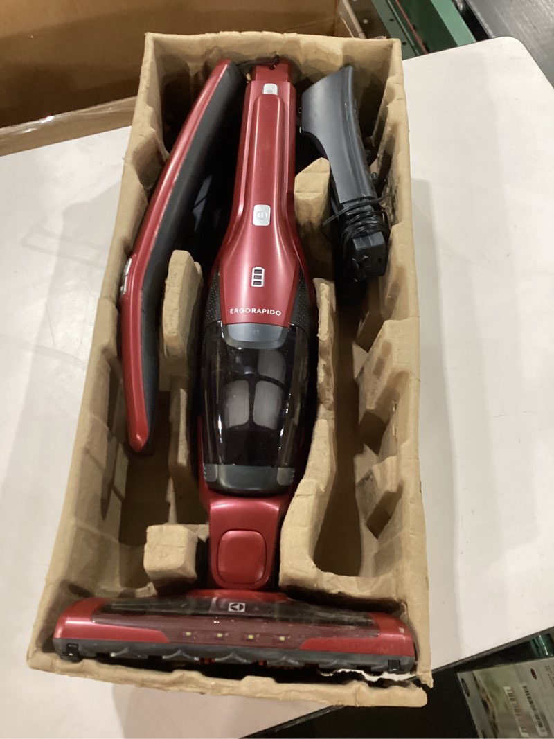 Condition photo showing Good Condition for Electrolux Ergorapido Pet Cordless 2-in-1 Vacuum Cleaner with Motorized Pet Nozzle for Easy Pet Hair Removal, 48-Minute Run Time, 2 Power Modes, Chili Red Pet Version