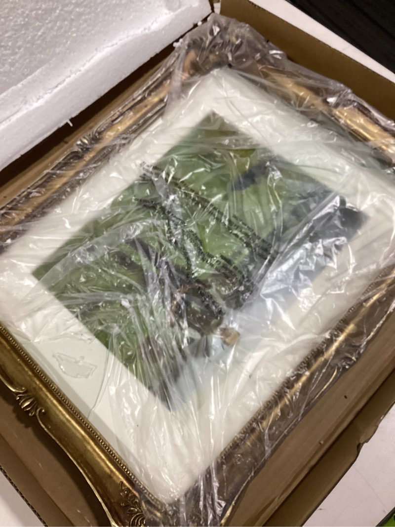 Condition photo showing Good Condition for Funly mee Vintage 11x14 Picture Frame Antique Gold Photo Frame for Tabletop & Wall Mounted Bronze 11 x 14 in