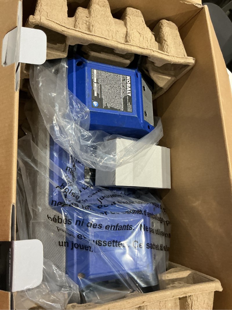 Condition photo showing As Is for kobalt 24-volt water resistant cordless bluetooth compatibility jobsite radio