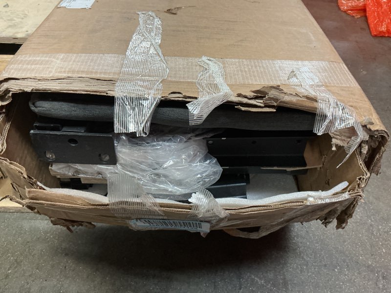 Condition photo showing As Is for YITAHOME Full Floating Bed Frame & Charging Station, Upholstered Platform Bed with Headboard Storage, No Box Spring Needed,Gray Grey Full