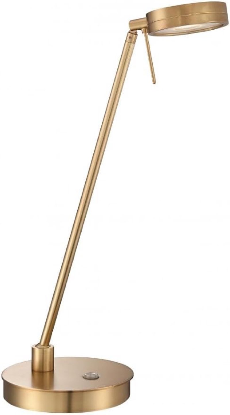 george kovacs p4306-248 george's reading room led table lamp, 1-light, 8 total watts, 18.75-in h x 6.25-in w, honey gold
