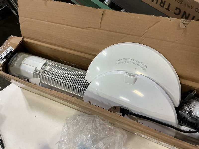 Condition photo showing Good Condition for lasko oscillating all season tower fan and space heater in one for home with adjustable thermostat, overheat protection, 4 fan speeds, 3 heat settings and remote, 42 inches, 1500w, white, fh500 black white