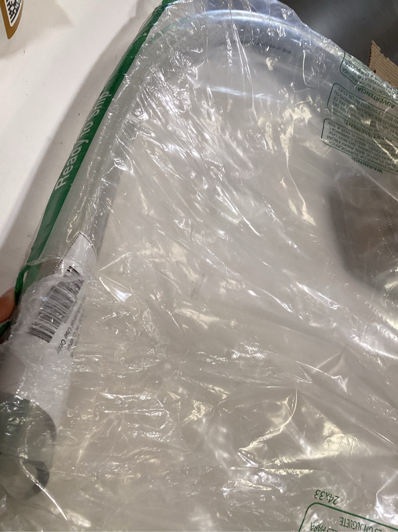 Condition photo showing As Is for 5 ft x 1-1/2\" id low pressure clear flexible pvc tubing heavy duty uv chemical resistant vinyl hose 1-1/2\" id x 5 ft clear