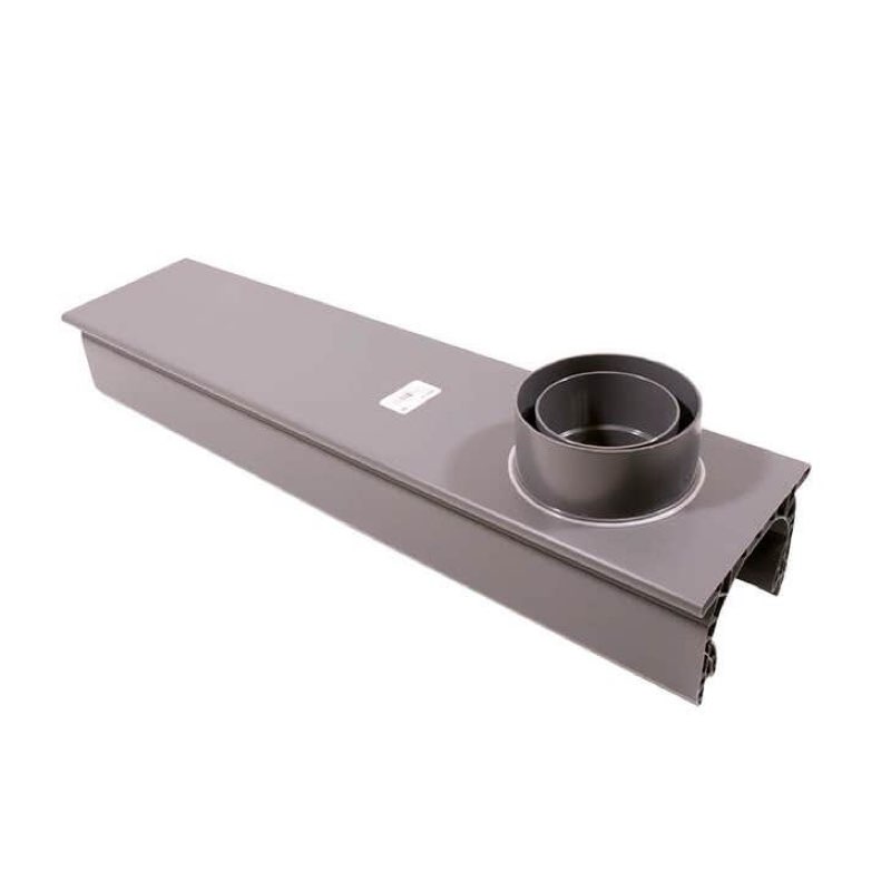 NDS - Grey Spee-D Channel Fabricated 4" Bottom Outlet