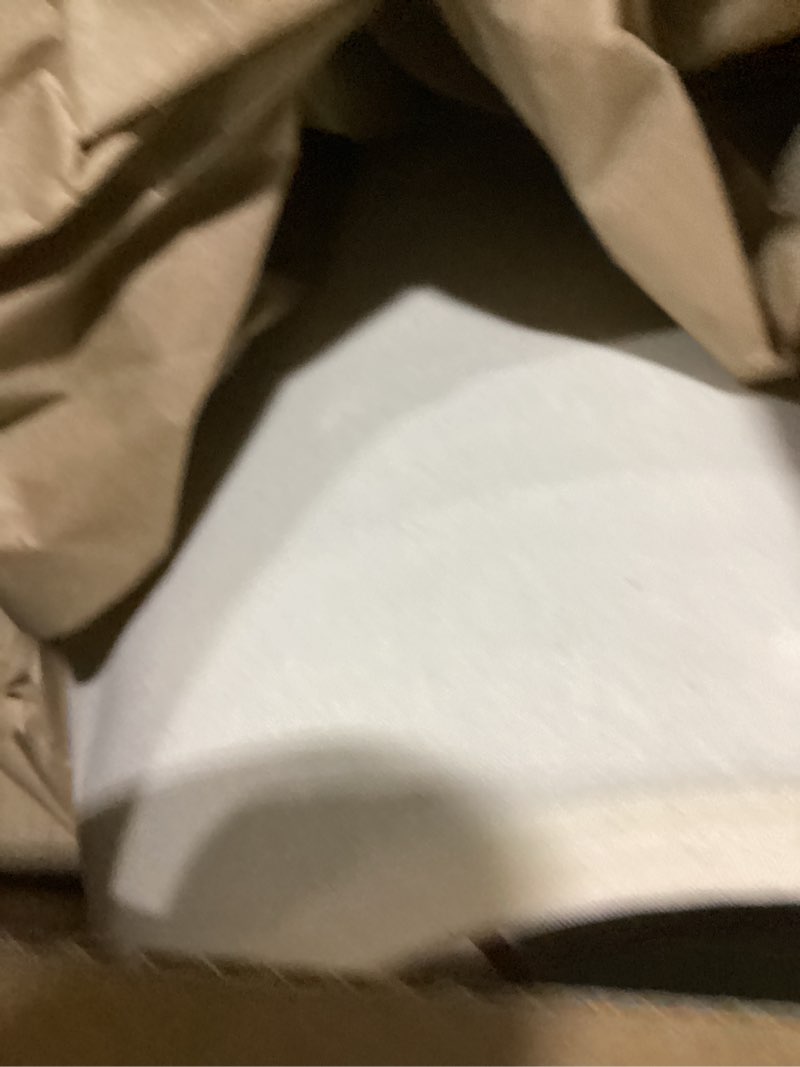 Condition photo showing Good Condition for tooto star 6" top x 10" bottom x 7.5" high small lamp shade,white pleated bell shade for table lamps, floor lamps and bedside lamps (spider fitter), handmade of natural linen