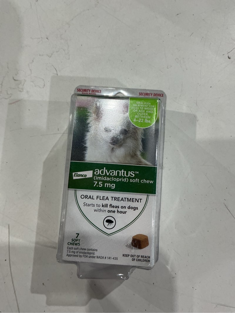 Condition photo showing Good Condition for elanco advantus oral tablet flea and tick treatment (pet size: small)
