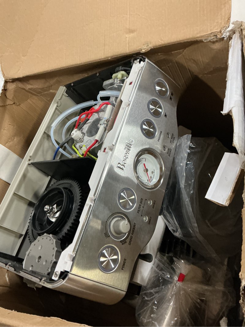 Condition photo showing As Is for Breville Barista Express Espresso Machine BES870XL, Brushed Stainless Steel