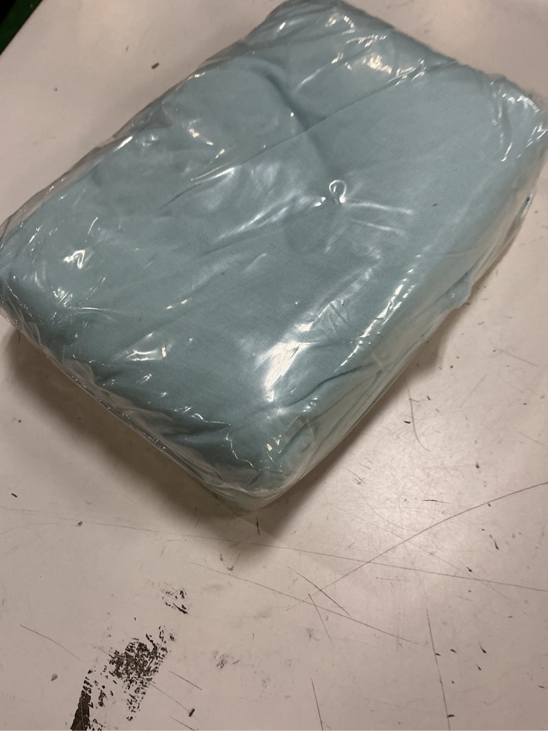 Condition photo showing Good Condition for blissford - 2 pack fitted hospital bed sheets with elastic all around for a cotton rich soft knitted jersey sheet, 36” x 84” x 12”- blue 2 per pack 2 - blue