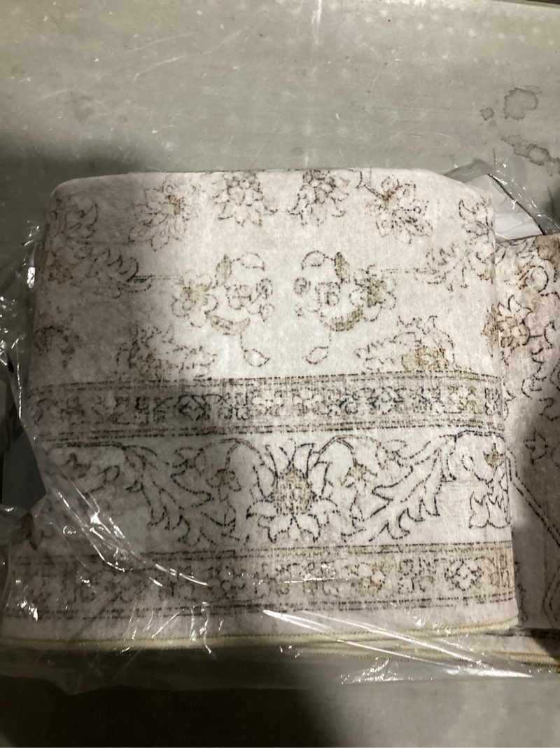 Condition photo showing Good Condition for folded area rug, specifically a vintage-inspired turkish oushak 