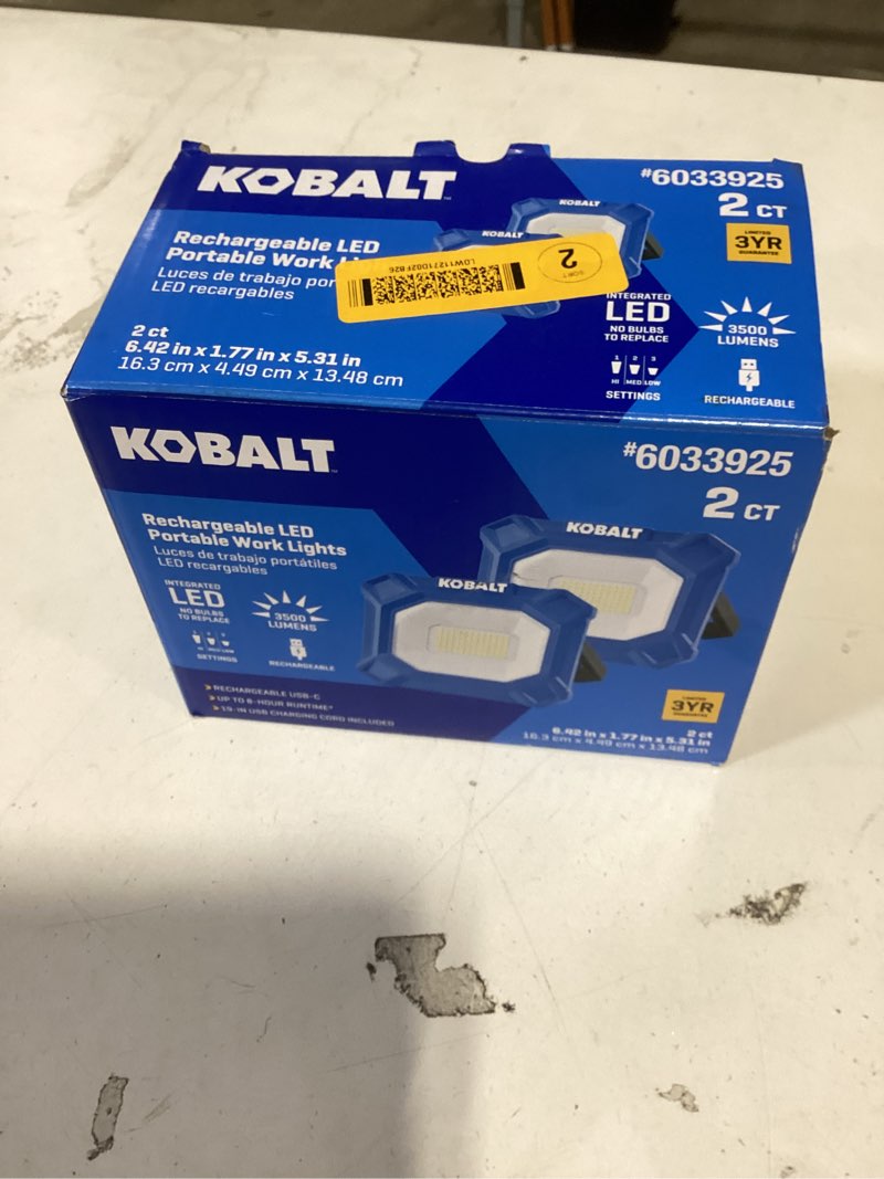 kobalt 3.6-volt 3500 -lumens led battery-operated rechargeable portable work light 1 -