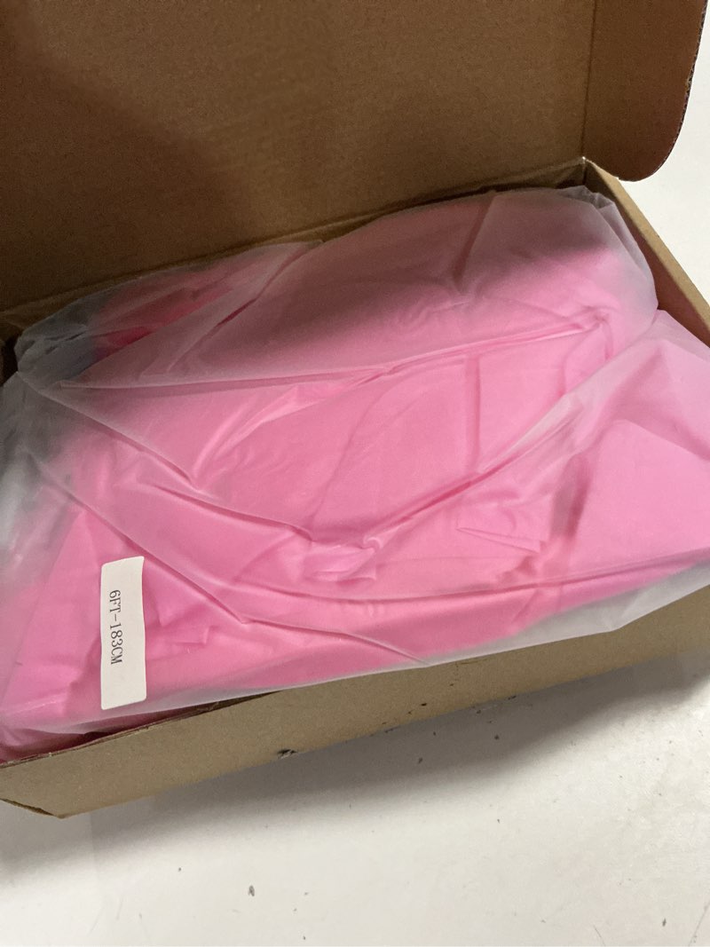 Condition photo showing Good Condition for tioncy 6 ft x 30 inch pink ruffled teacher desk skirt teacher tulle table skirt for rectangle table back to school first day of school classroom office baby shower birthday princess party decoration