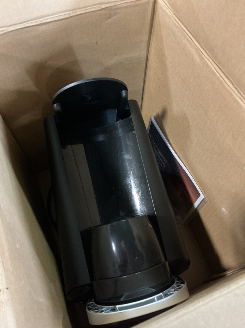 Condition photo showing As Is for keurig k-compact single-serve k-cup pod coffee maker, with 3 brew sizes, smart start feature, 36oz removable reservoir, black